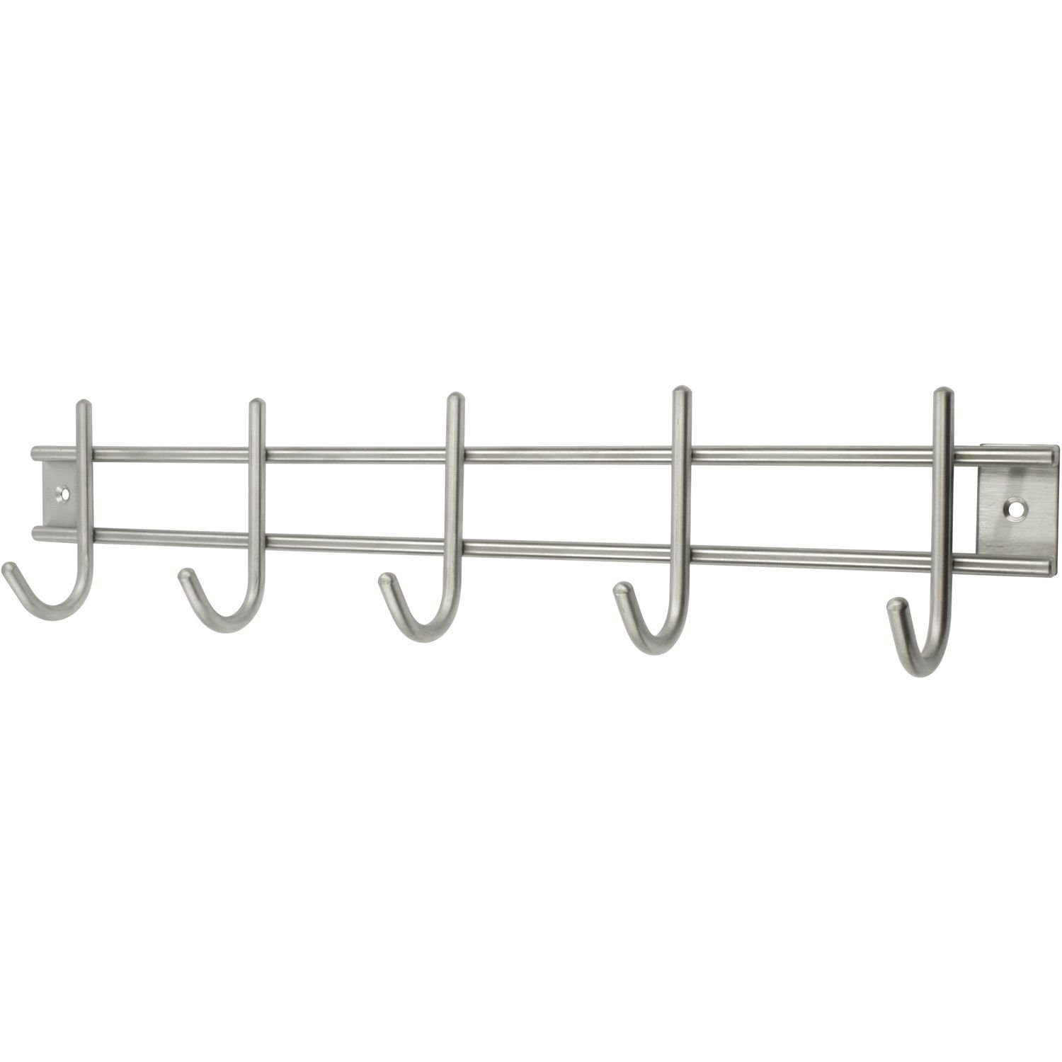 SIRO – Appendiabiti Satis con 5 ganci, larghezza 380 mm, in acciaio inox spazzolato, 2256 – 380 N1 V1E