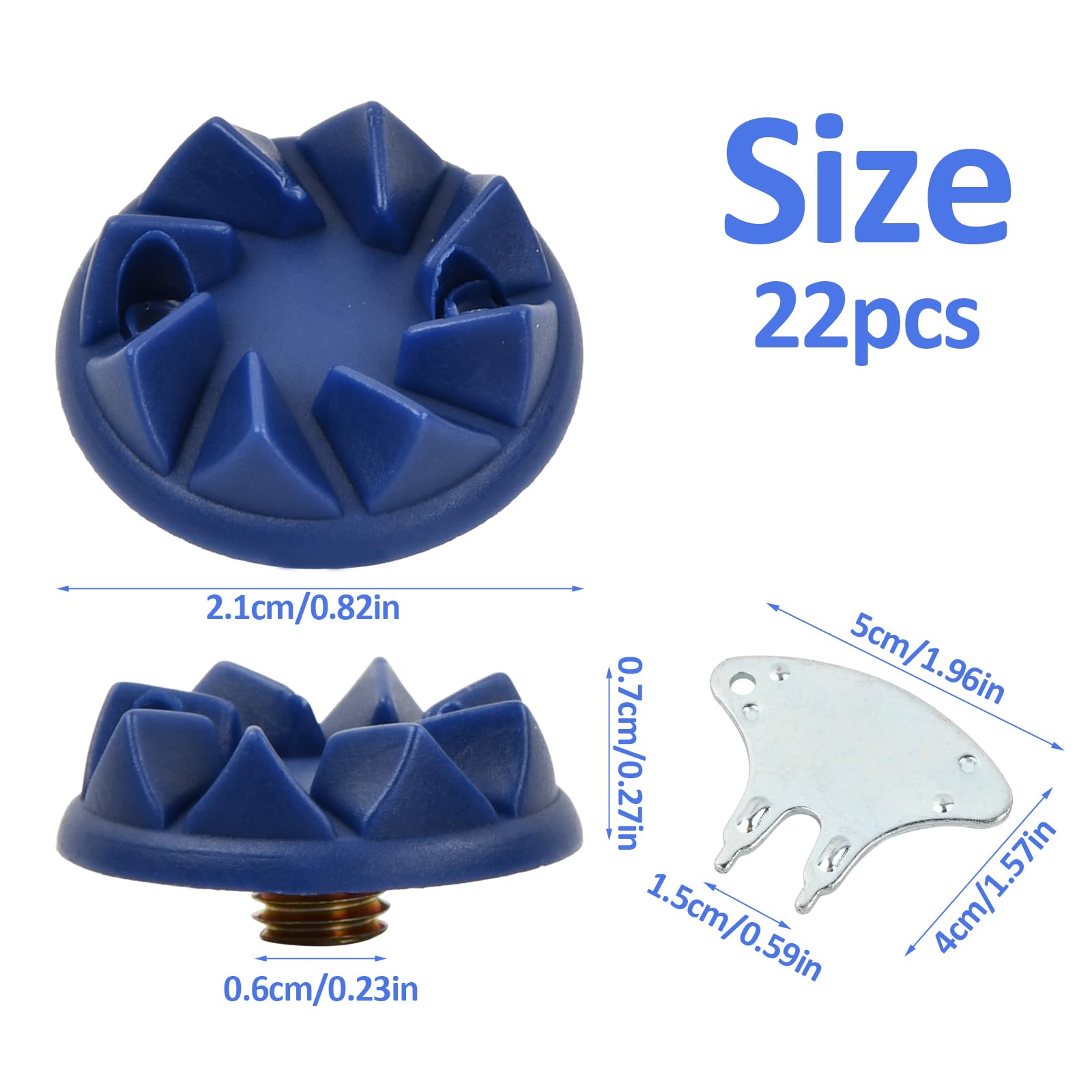20 Pezzi Tacchetti da Golf, Punte per Scarpe da Golf, Set di Punte da Golf Antiscivolo, Scarpe Sostituzioni Denti Puntes con Chiave, Tacchetti Universali per Scarpe
