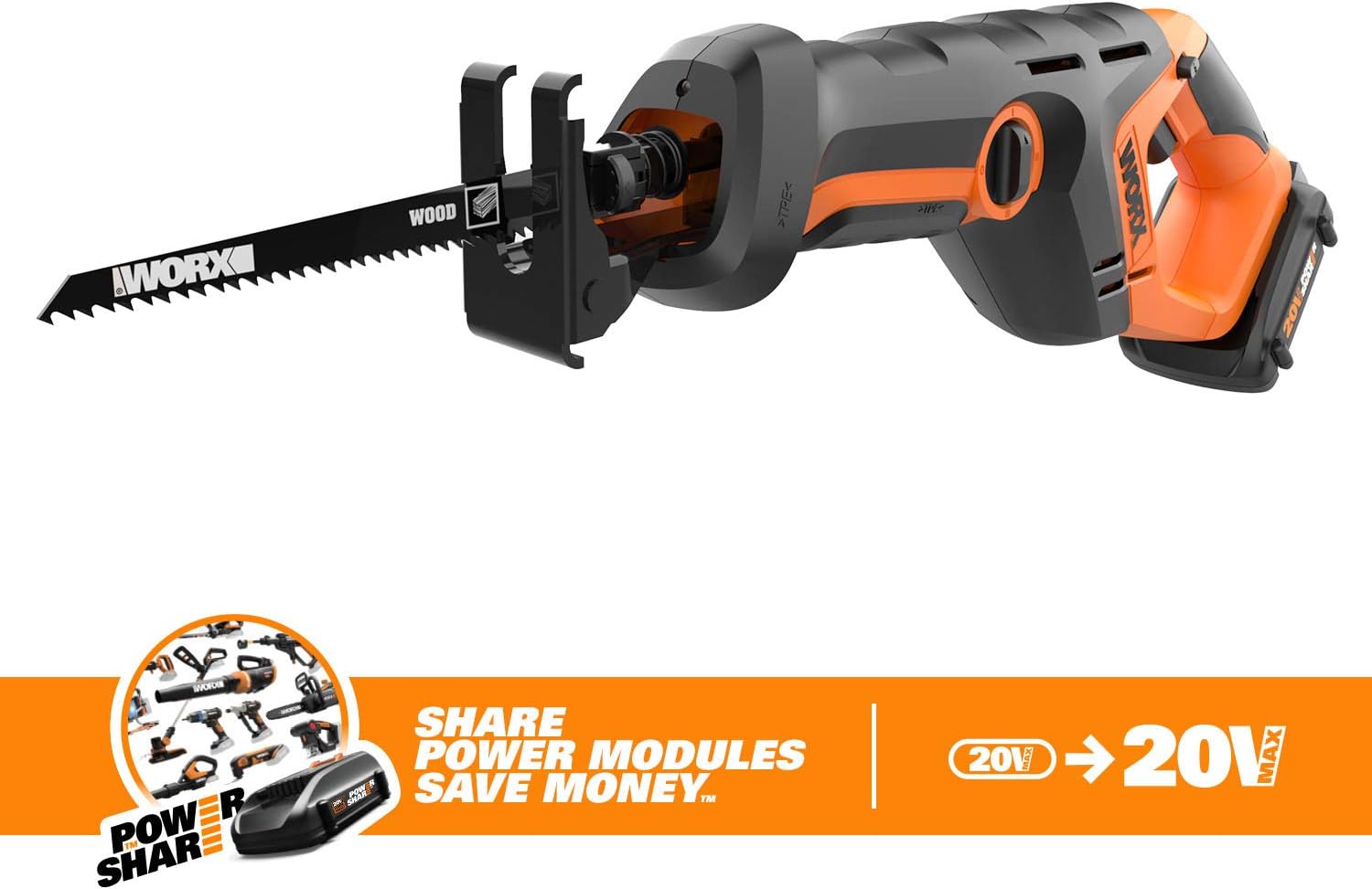 WORX WX508L 20V Recip Saw