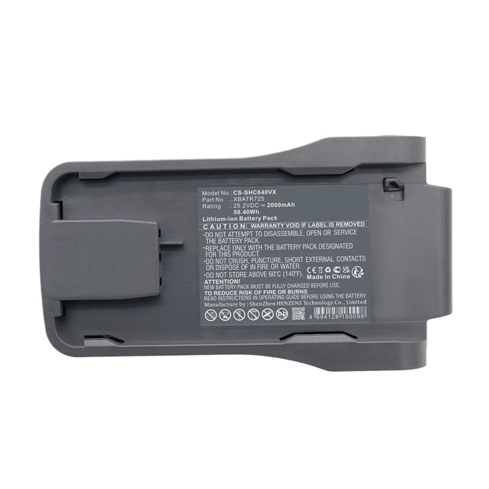Batteria For Aspirapolvere XBATR725, Compatibile Con Aspirapolvere Shark Cordless Vertex Pro Stick IZ662H IZ640H IZ300UK, Batteria Ricaricabile Ad Alta Capacità