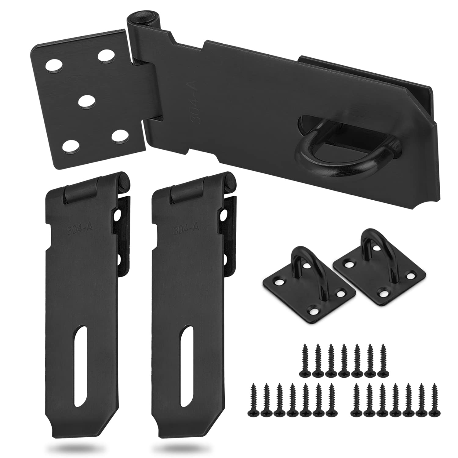 3 Pièces Moraillon De Cadenas Avec VisVerrou De Porte Acier