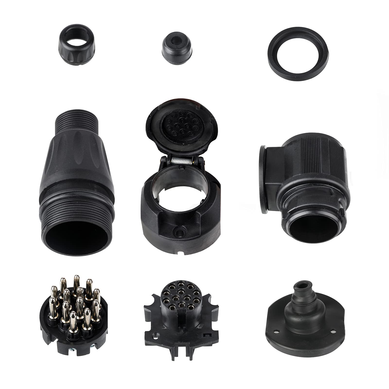 ETUKER Adattatore Da Traino Da 7 A 13 Pin 13 Pin A 7 Pin, Convertitore Per Pre - Foto 8