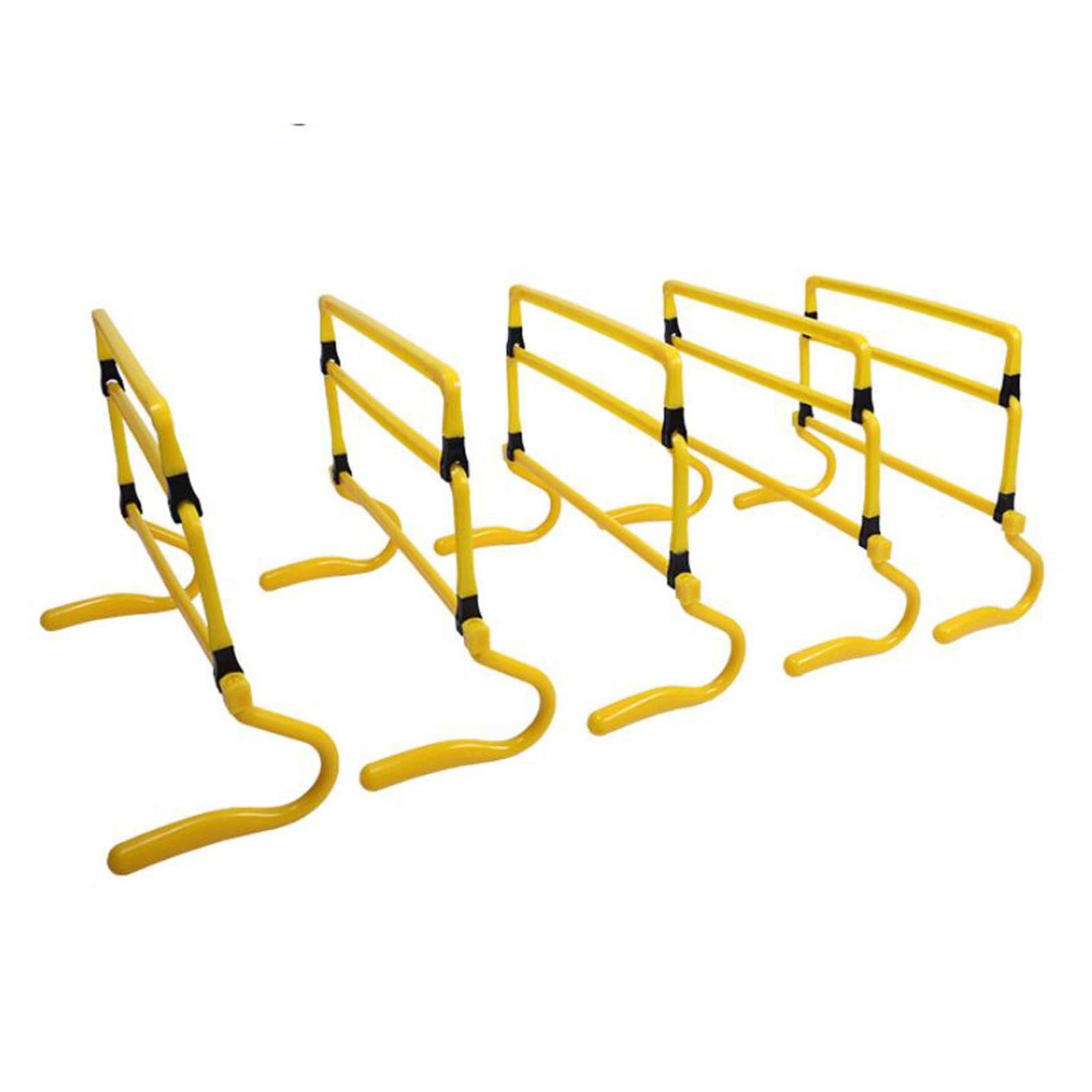 Baoblaze 5 Pièces Haies D'Agilité Équipement de Matériel d'exercice Obstacles Pliables Barrières D'Entraînement à Hauteur Modulable Approprié pour Ent