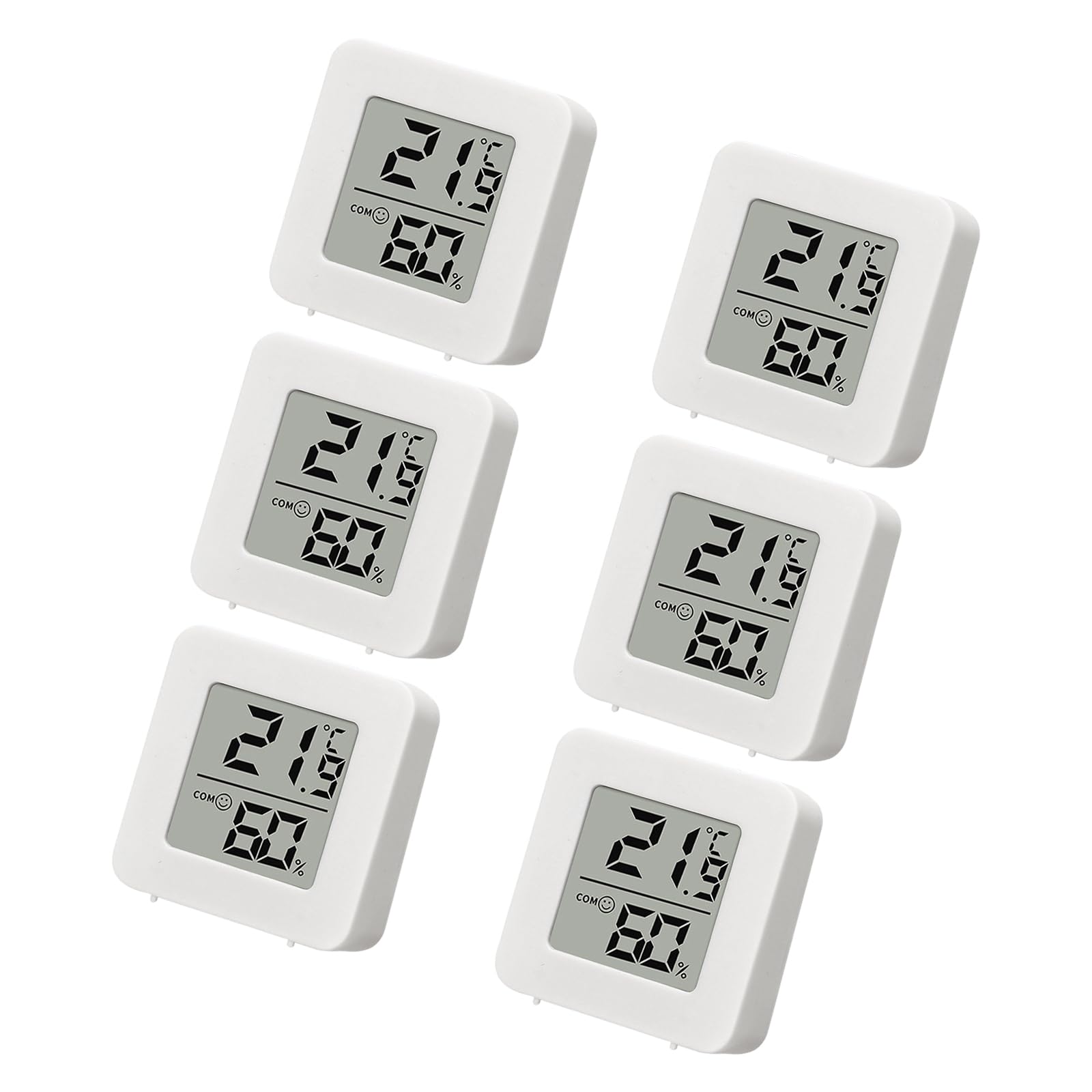 LCD Thermometers Hygrometer with Low Power Consumption and Adhesive Backing for Multiple Surfaces Installation Baby Room Thermometers Hygrometer