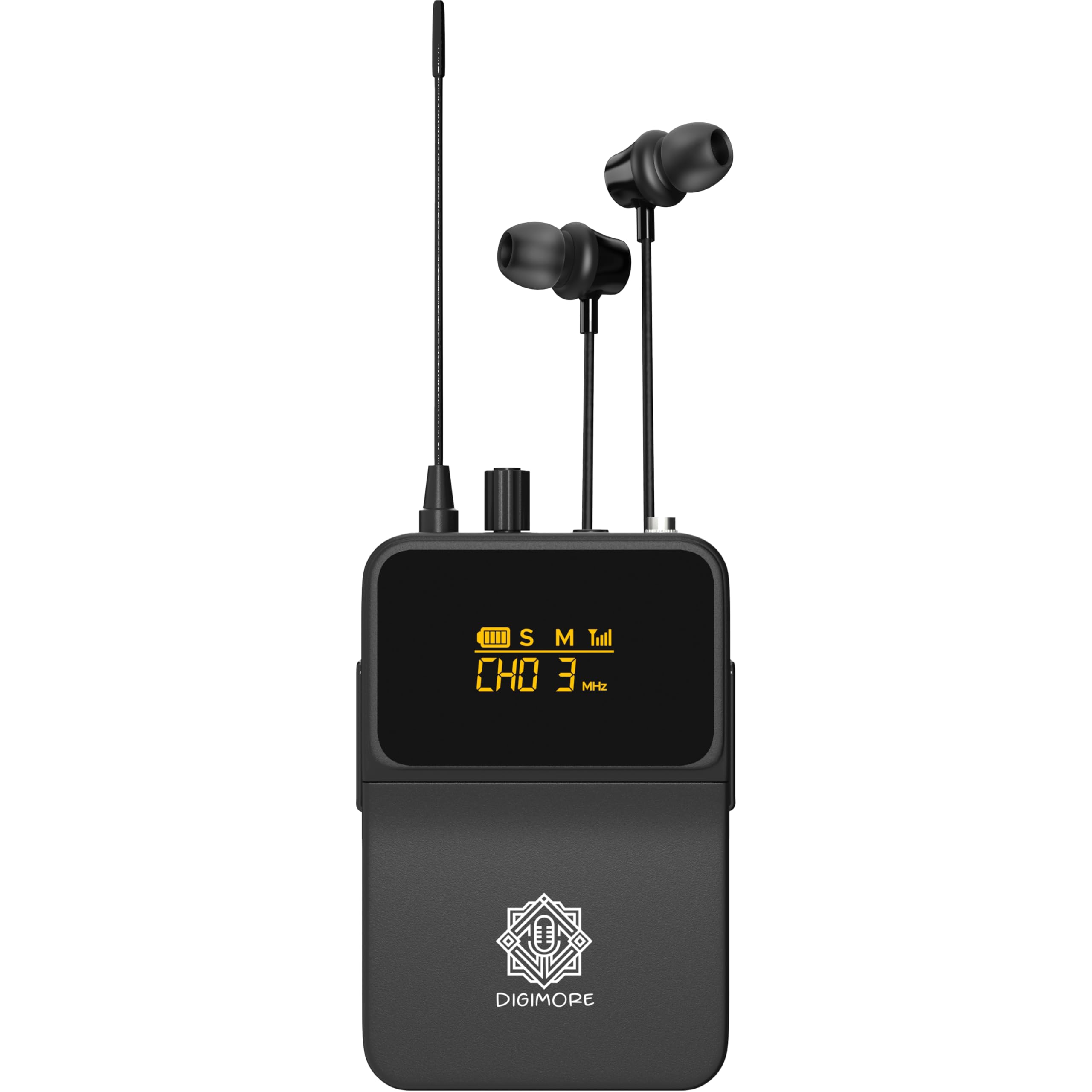 DIGIMORE UHF in-Ear Monitor Receiver with Earphones | Stereo Output | 328ft Range | Connect up-to 99 Body Packs with Only D-800 Pro (D-800 Pro Bodypack)-image-27