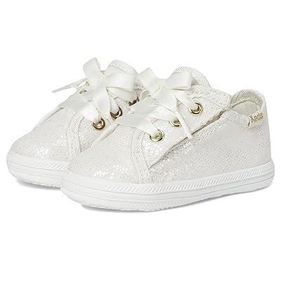 Keds Kids Kickstart Celebrations (Infant/Toddler) Girls Shoes Ivory Sparkle