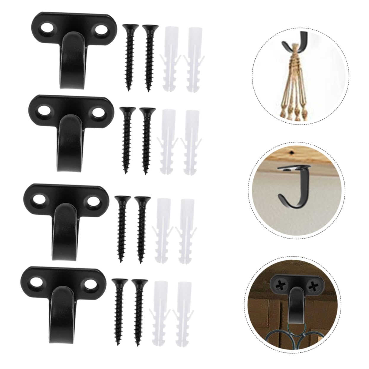 DOITOOL 5 Juegos Gancho De Techo Ganchos Resistentes Planta Gancho Ganchos Montados En La Pared Percha Montada En La Pared Colgador De Techo Acero Inoxidable Silver 14 Piezas X 5