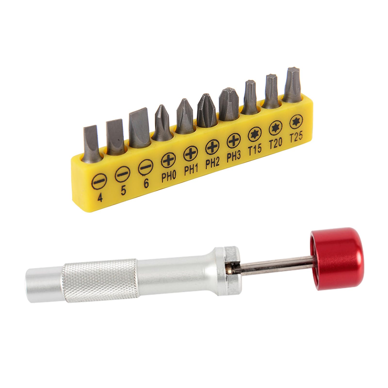 Tsophreniq Screwdriver Multifunctional Keychainshape 180 Degrees Rotating Bit Nonslip Handle Handle For Bit