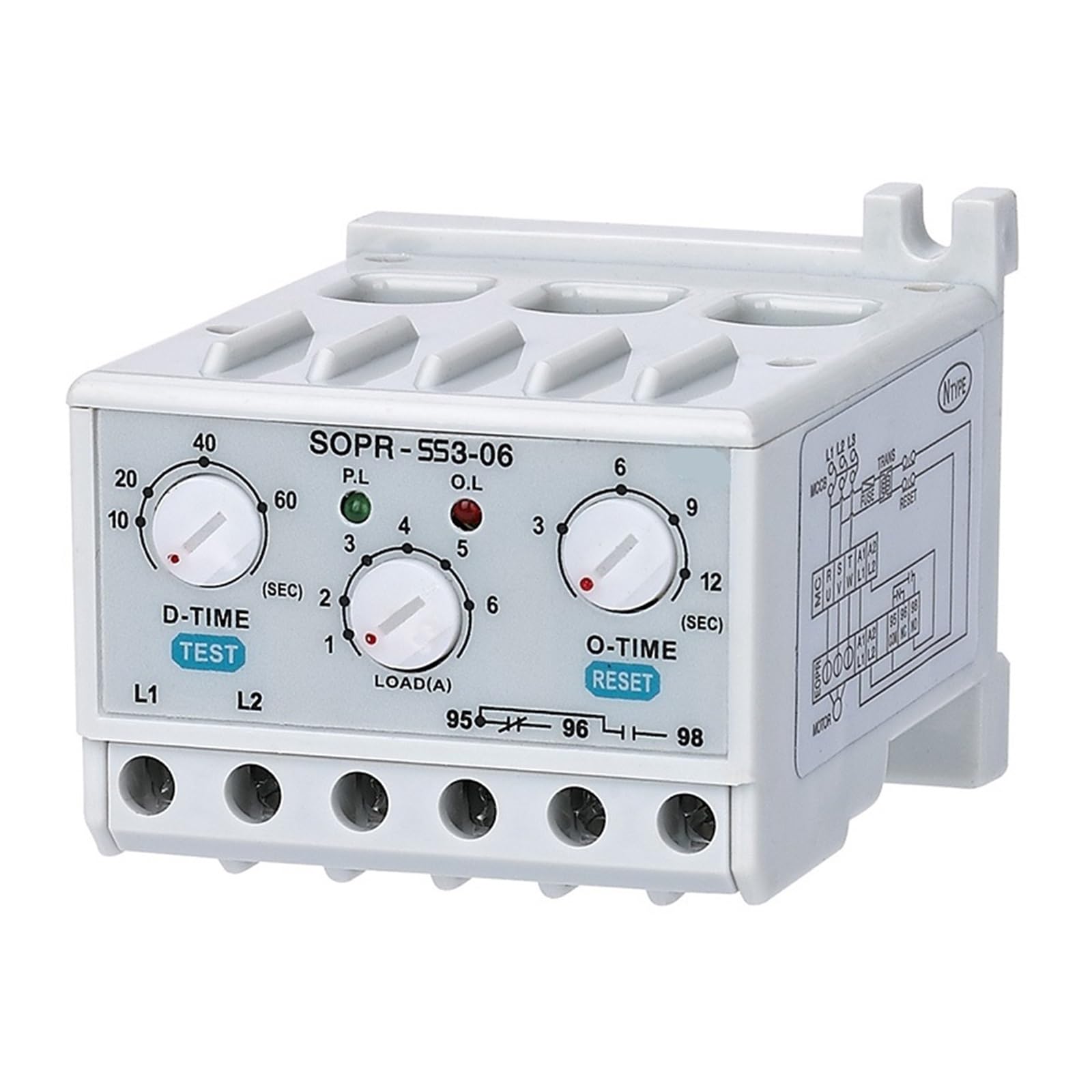 BALYDLUL SOPR-SS3-220 Electronic Overload Relay Motor Protector Thermal Overload Relay (Un:90-260VAC)(5-60A)
