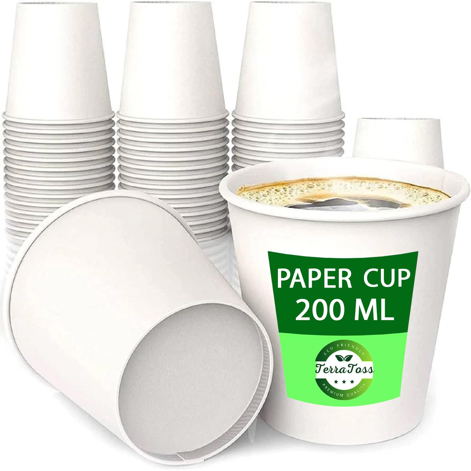 TerraToss Disposable Paper Cups [25 Pcs] | 200ml Disposable Paper Cups | HIGH GSM Glasses | 25Pc | Leak Proof | for Party and Events (200 ml, 25) (B0CNBFS7DD) Amazon Price History, Amazon Price Tracker