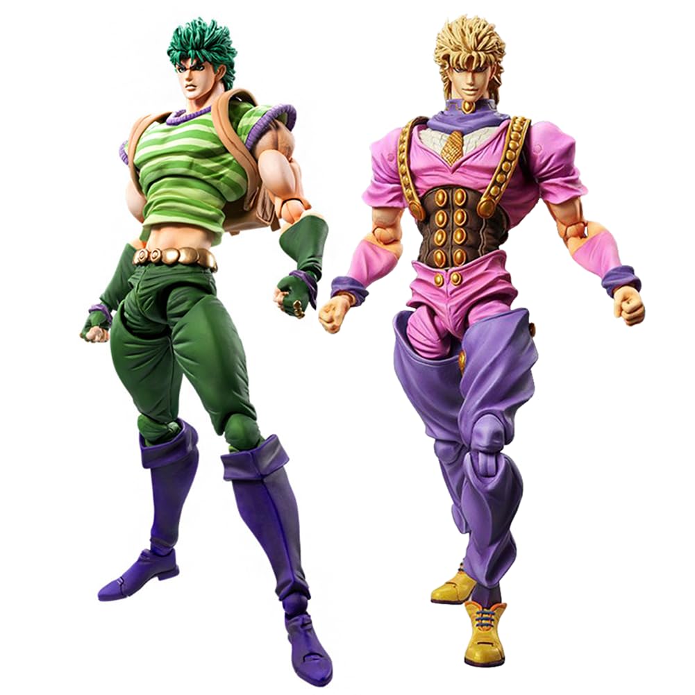 Zhongkaihua Anime Figures 2pcs Dio Brando/Jonathan Joestar Figure PVC 17CM Model Statue Anime Action Figure Movable with Accessories Desktop Decorations Collectibles Gifts
