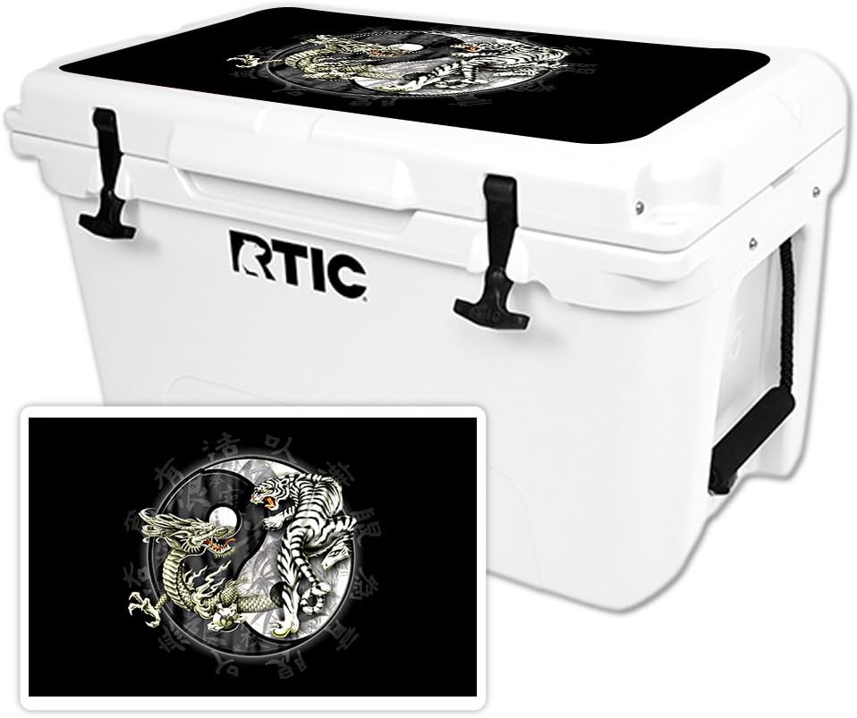 MightySkins (Cooler Not Included) Skin Compatible with RTIC 45 Cooler Lid wrap Cover Sticker Skins Yin and Yang