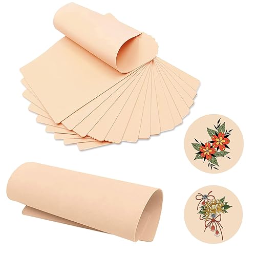 YONGDA - 10 piezas de tatuajes para práctica de tatuajes, piel de doble cara, piel de práctica de cejas, para principiantes y artistas