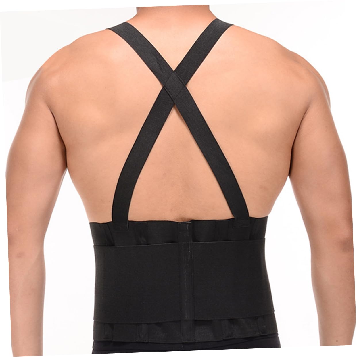 Breathable Adjustable Lumbar Brace for Lower Back Support Elastic Waist Support Belt for Fitness and Mountaineering Lightweight Design Black