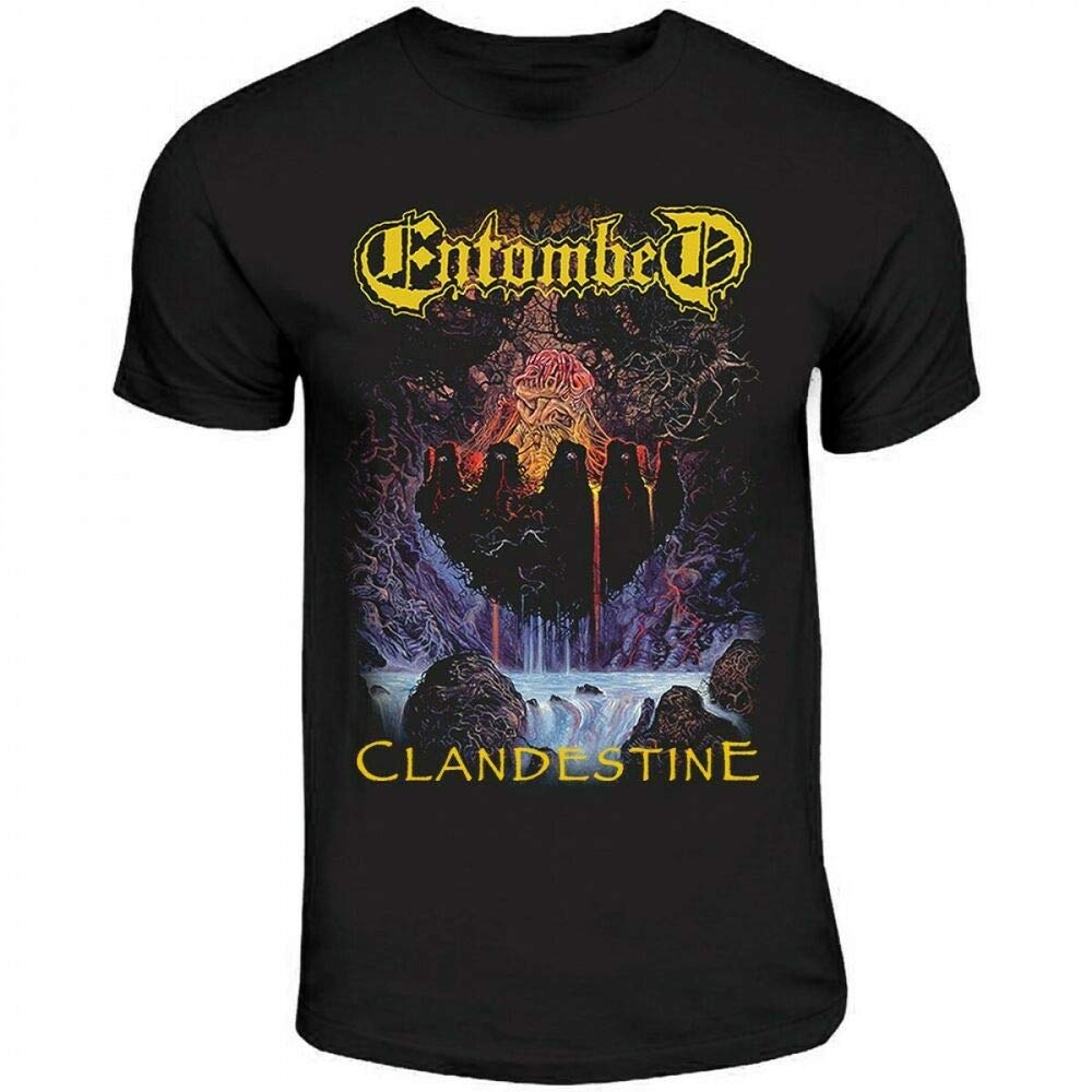 jixi Entombed Clandestine Death Metal T-Shirt Size XL Black
