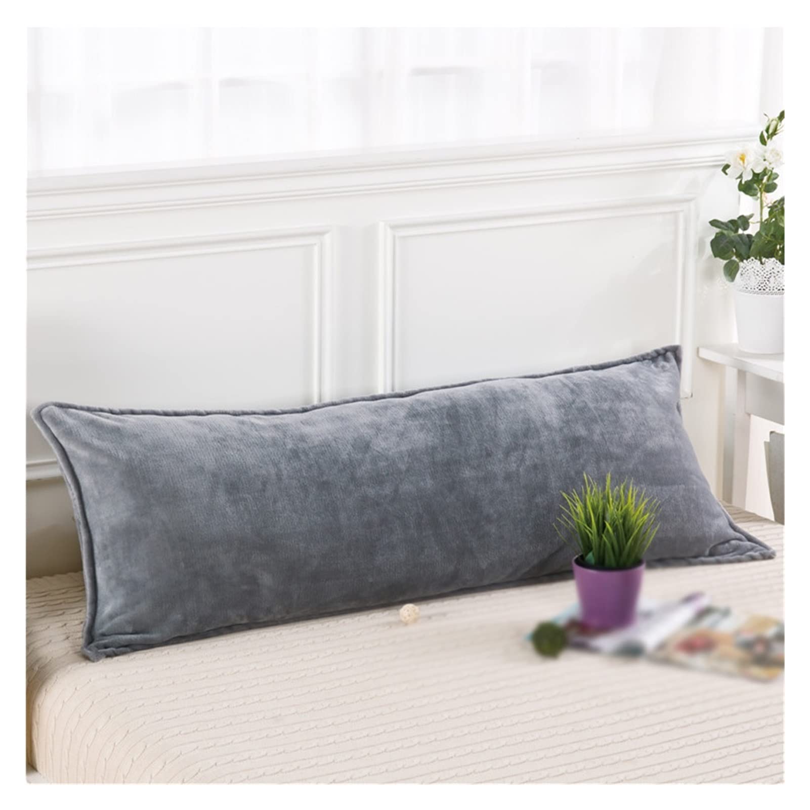 Flanel long pillowcase taie d'oreiller grand format thermorégulatrice en flanelle