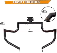 Vista 5 de Kinglemc Barra de Choque Protector de Motor Barra de Carretera para Yamaha VStar V-Star Dragstar XVS 400 650 (Negro)