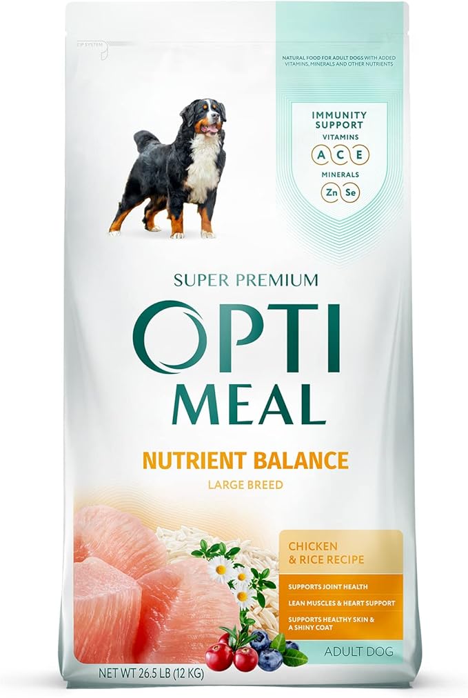 OPtimeal Dry Dog Food for Large Dogs Proudly Ukrainian