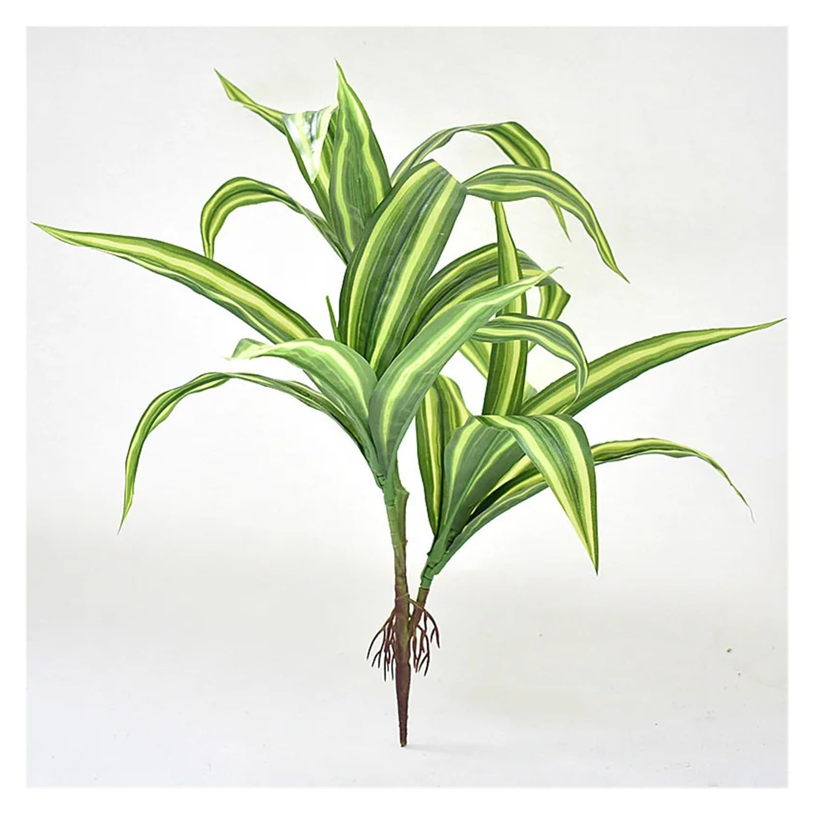 Künstliche Tannenzweige 43 cm 3 Gabeln Kunstpflanze Luftgras Zweig Tropischer Dracaena-Baum Kunststoffblätter Kleine grüne Pflanze for Hausgarten-Dekor(43cm Red)