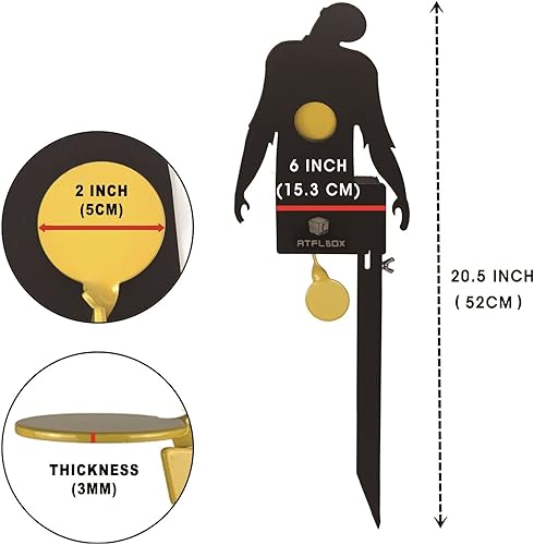 Miniatura 4 de Atflbox Pistola de aire de metal zombi de pellets BB pistolas de reiniciación de fuego de rimfire, clasificada para disparos y caza al aire libre de