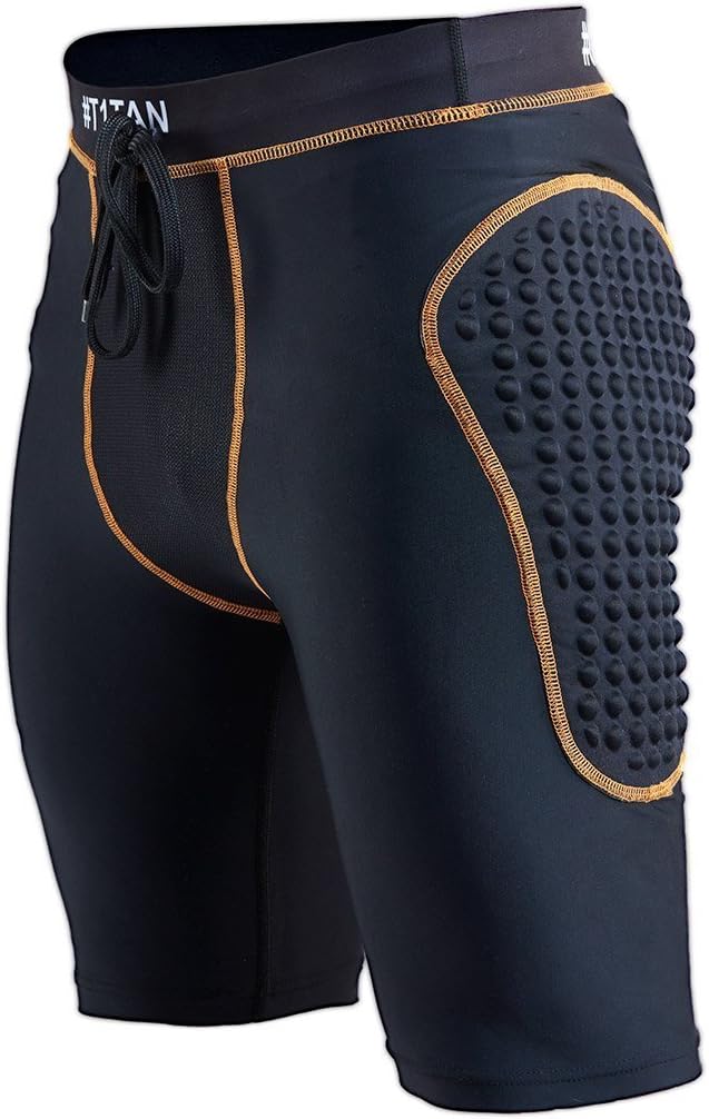T1TAN Zero Shock Protection Thermal Trousers/Undershorts for Goalkeeper/Goalkeeping/Goalkeeper Protection Short/Black Various Sizes