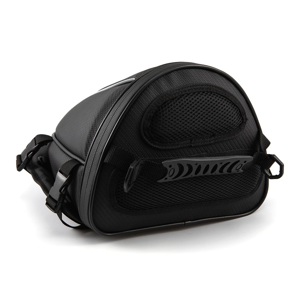 Borsa a sella impermeabile multifunzionale della sella di stoccaggio del poliestere della moto, Sport all'aperto del sedile posteriore del motociclo leggero del carro armato Bag con la tracolla