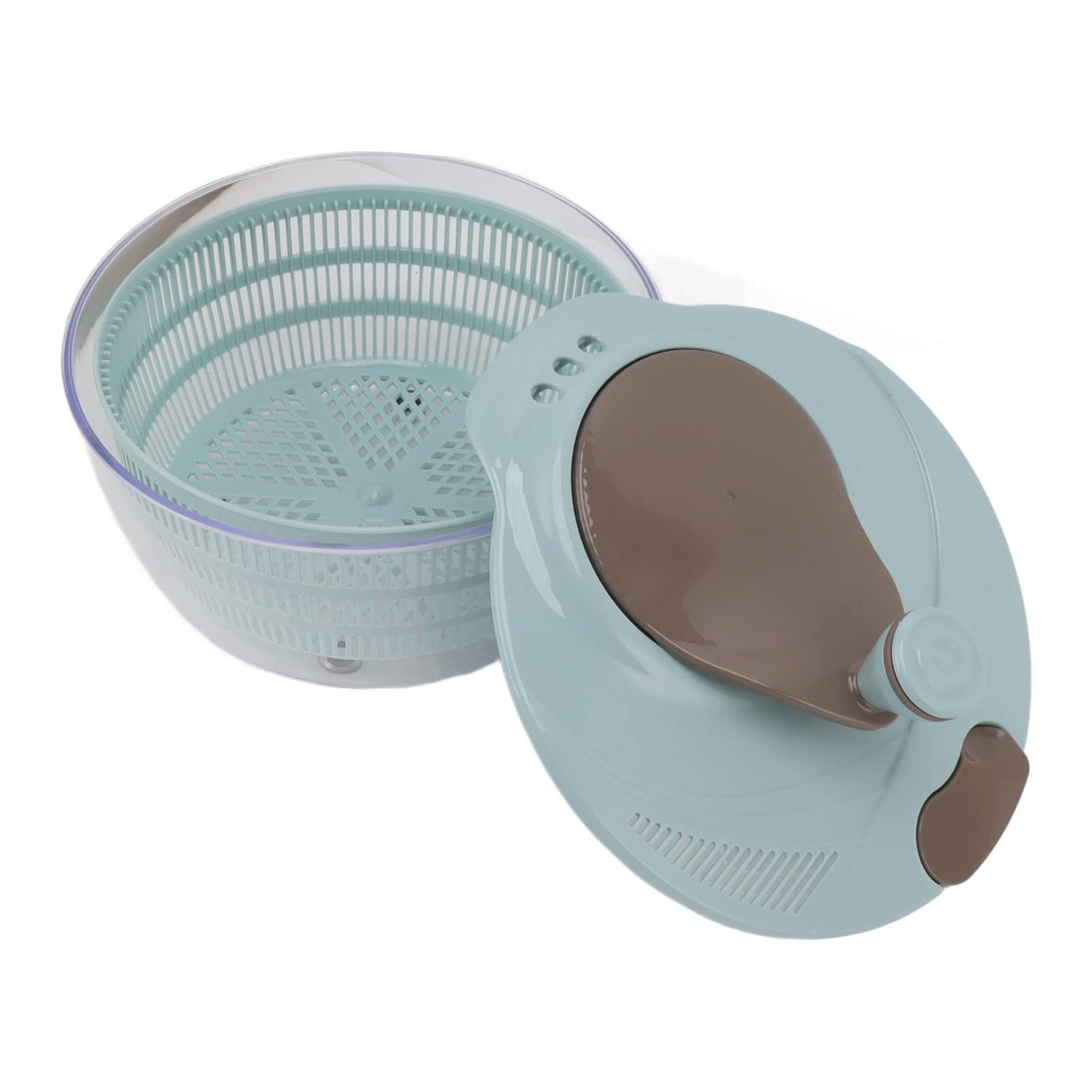 Yunseity Fruit Washer, Salad Spinner Labor Saving Manual Fast Mixing for Kitchen (Blue)