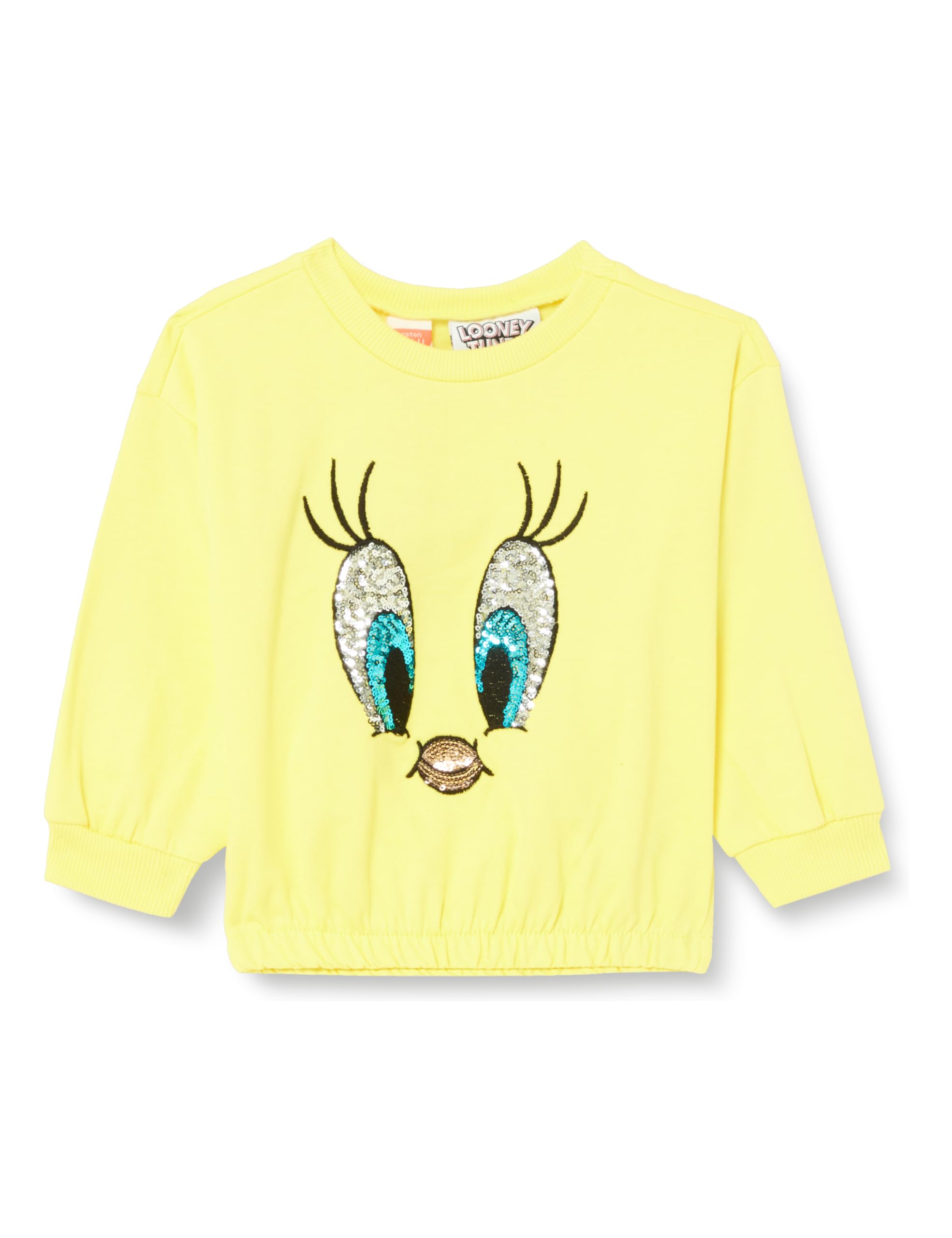 Koton Tweety Sweatshirt Licenced Long Sleeve Crew Neck Soft Interior Cotton Maglia di Tuta Bambine e Ragazze