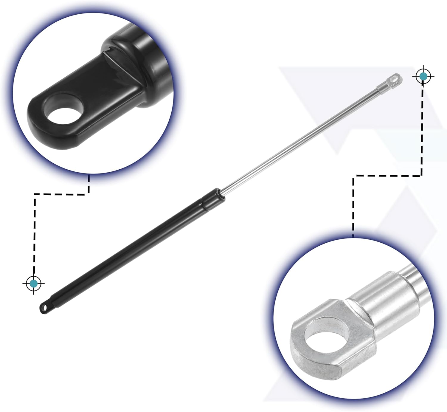 X AUTOHAUX 2 Pcs 20 Inch 200Ib/890N Black Lift Supports Struts Shocks Gas Spring Universal for RV Car Truck Boat Window Cabinet Door Cover Lids