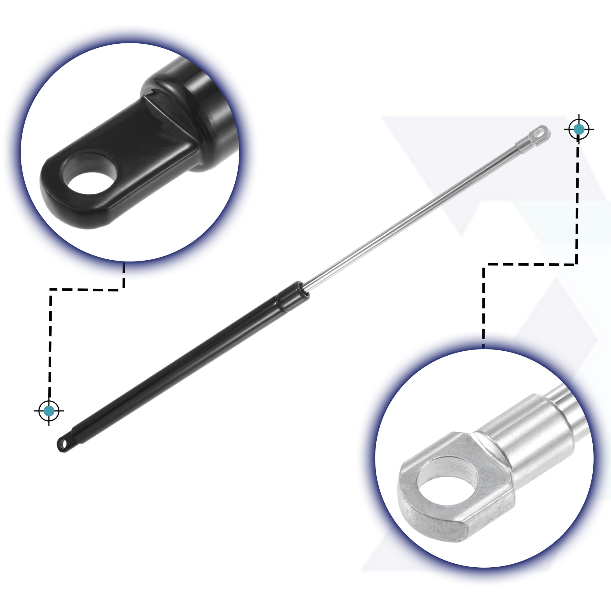 X AUTOHAUX 2 Puntoni A Gas 200N Per Sollevamento – Universali Per Cofani Auto, Camper, Finestre E Armadi, Lunghezza 15,2 Cm
