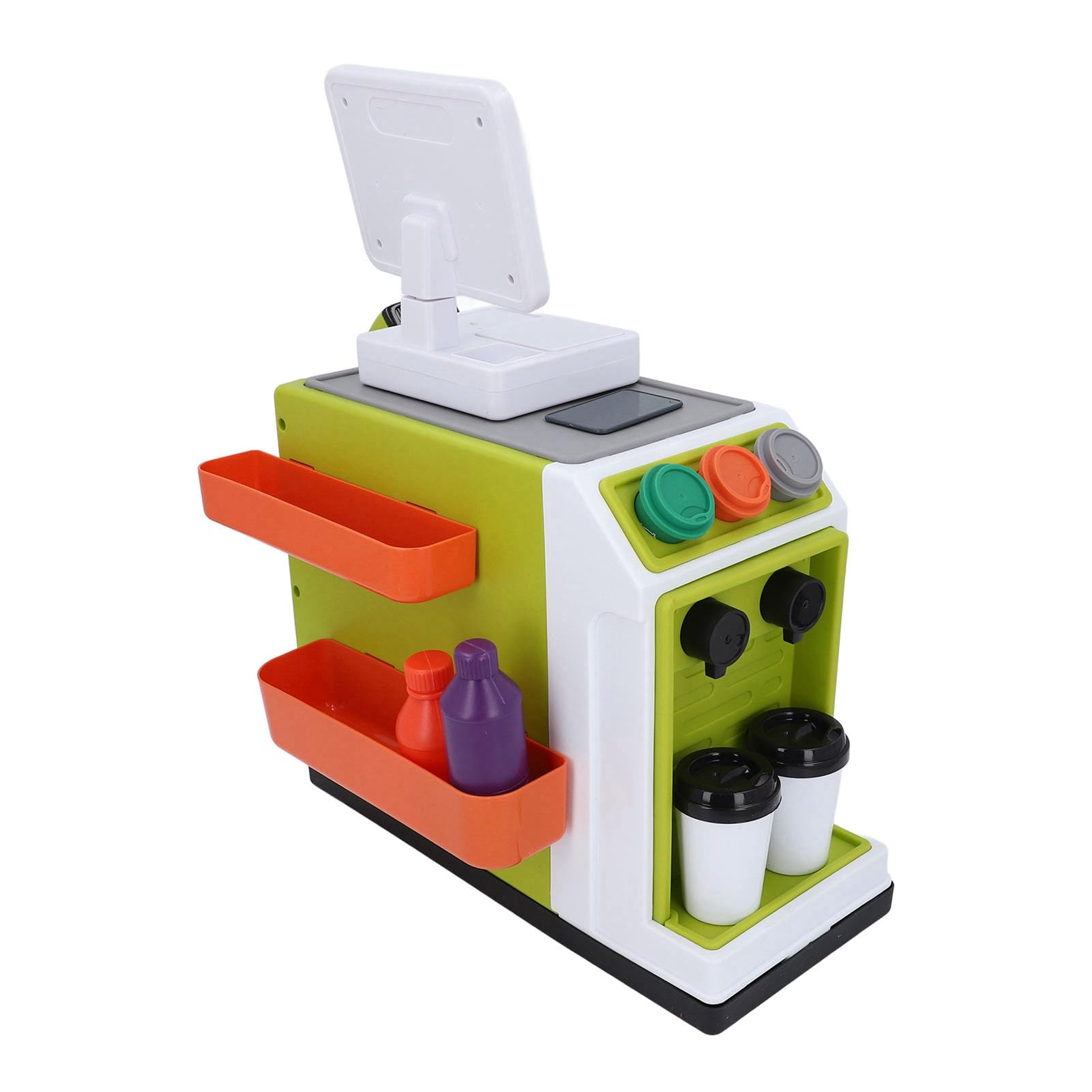 Hidyliu Registratore di Cassa Giocattolo Simulato del Supermercato con Macchina per il caffè e Frigorifero per un Divertente Gioco Educativo per i Bambini