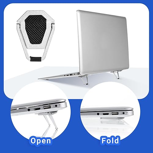 Miniatura 5 de 2 pies para laptop, soporte invisible portátil para laptop, soporte ergonómico para computadoras portátiles, soporte de refrigeración adecuado para