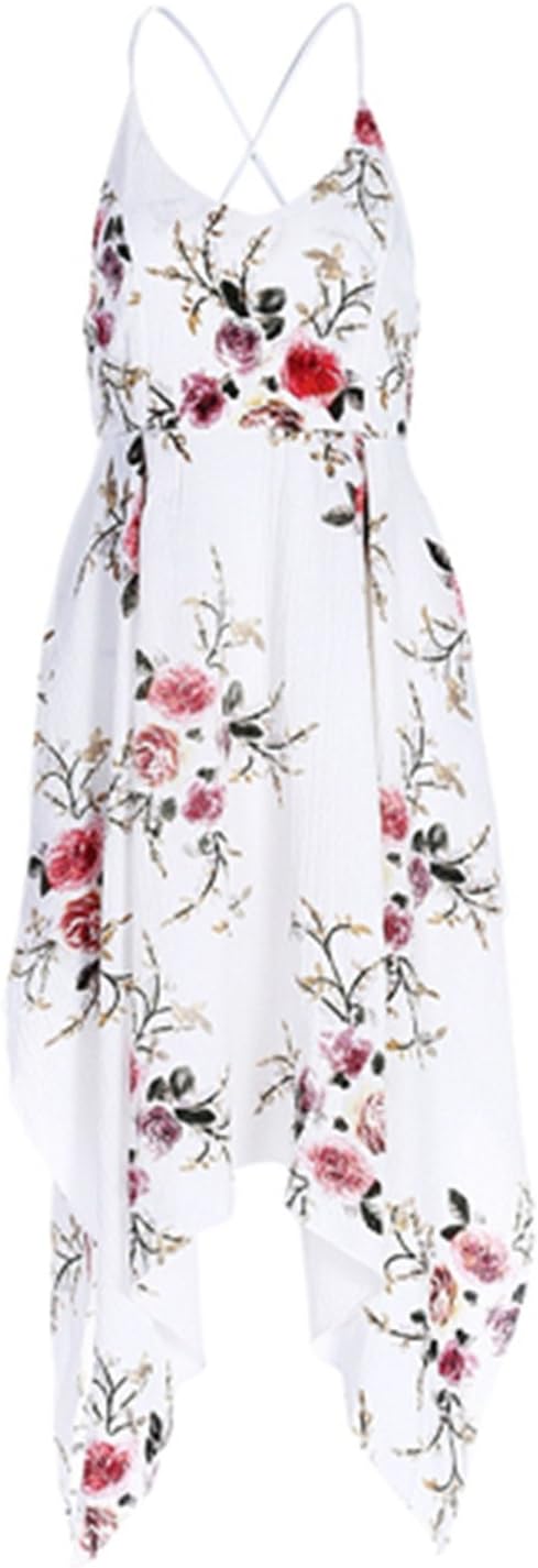 NEWNew Women Print Summer Dress Casual Bohemian Beach Party Dress Feminino Vestidos Girls Bobo Backless Irregular Dresses 3 w L