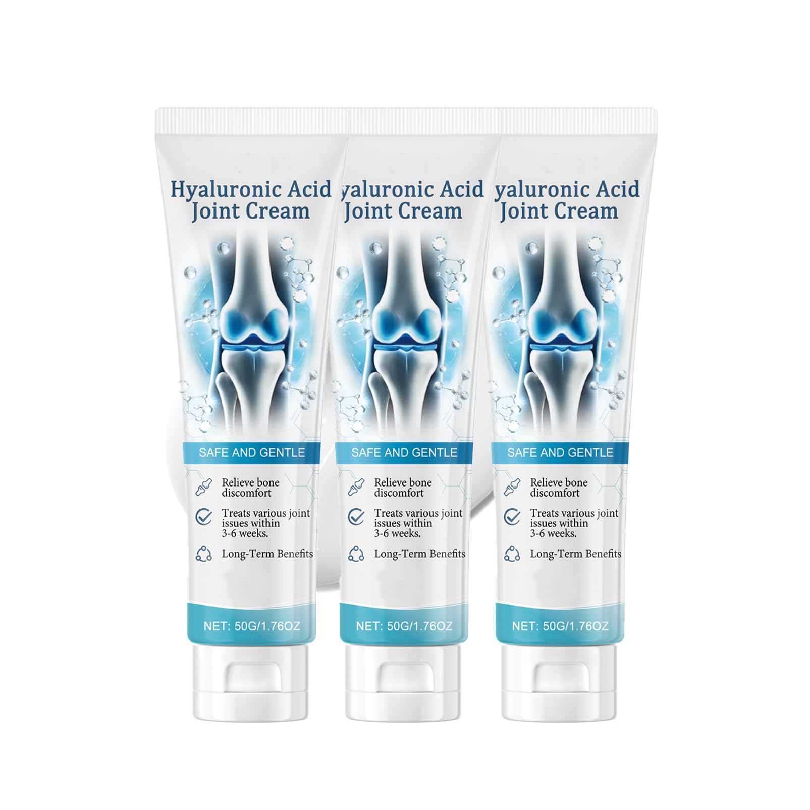 3PCS Hyaluronsäure Gelenkcreme - Joint Support Cream and Bone Care Creams- Pflegecreme zur Unterstützung der Gelenkgesundheit -Sanftes ernährt body cream den Körper