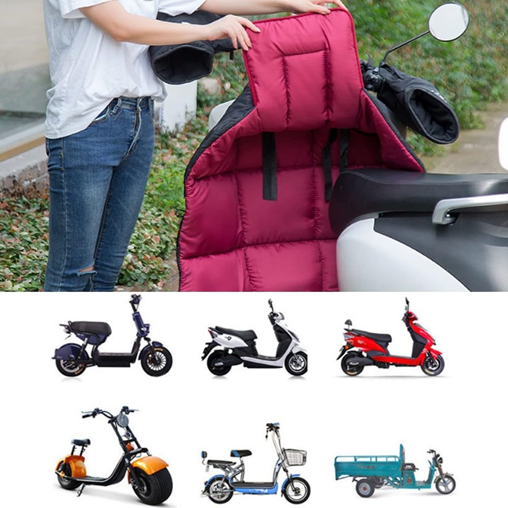 BLUEZY Tablier Couvre Jambe Scooter Universel, Housse Protection Contre Le Froid et La Pluie au Etanche, pour Les Véhicules Électriques Et Les Scooters, Accessoires Scooter B