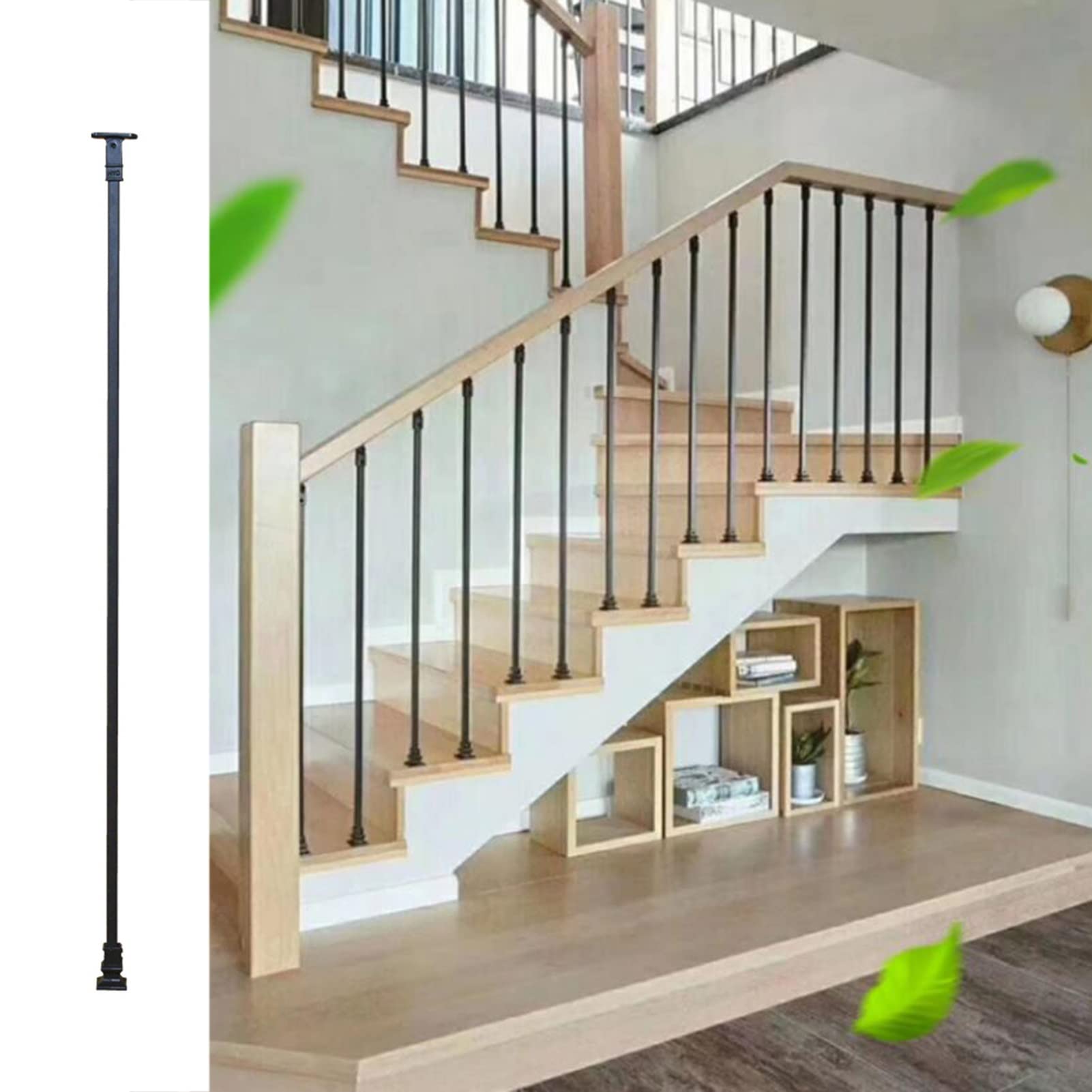 Balustres en fer forgé pour escalier moderne et garde-corps de balcon extérieur