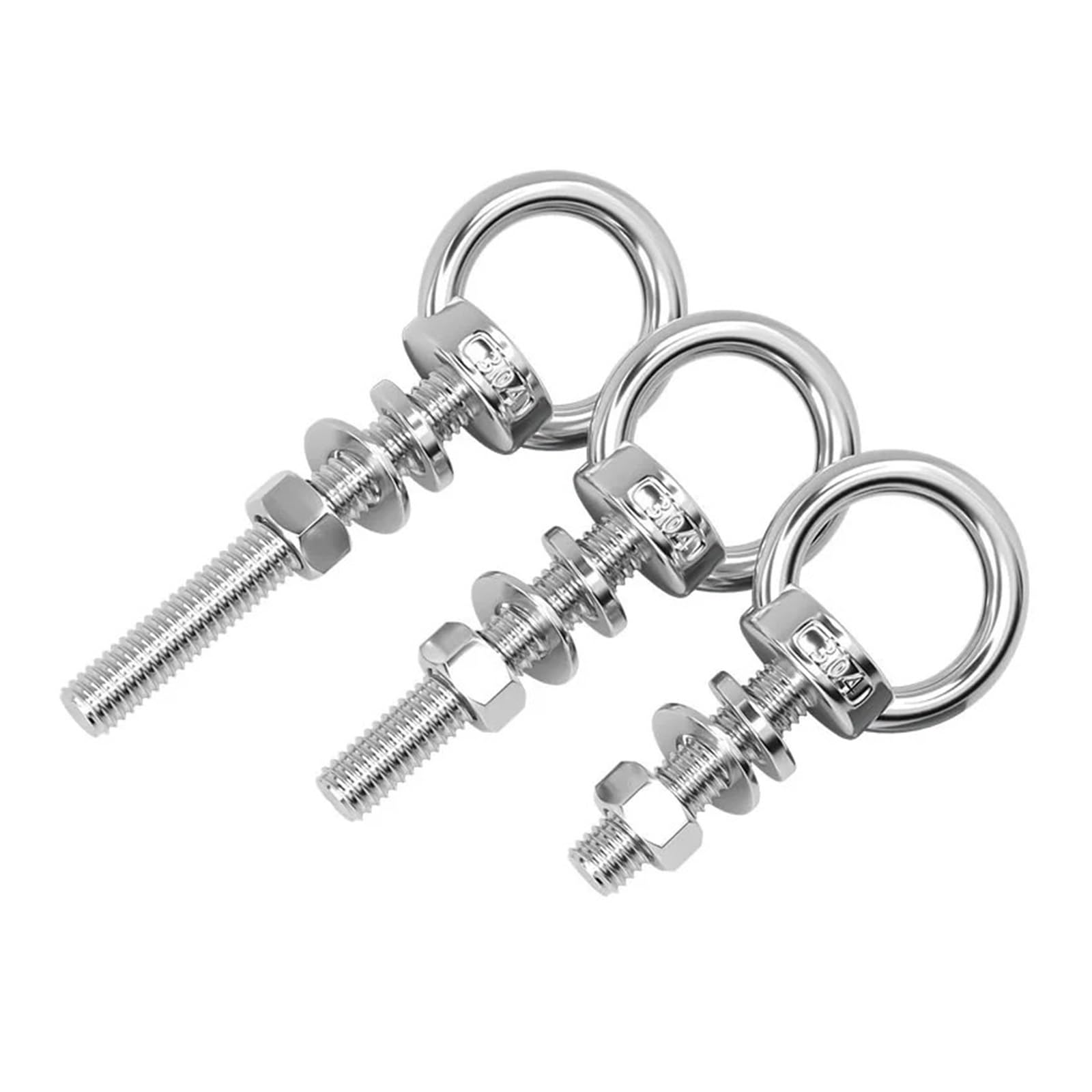 Rozszerzona śruba oczkowa do podnoszenia | M6 M8 M10M~M24 Stal nierdzewna 304 (M14,150mm 1 szt.)