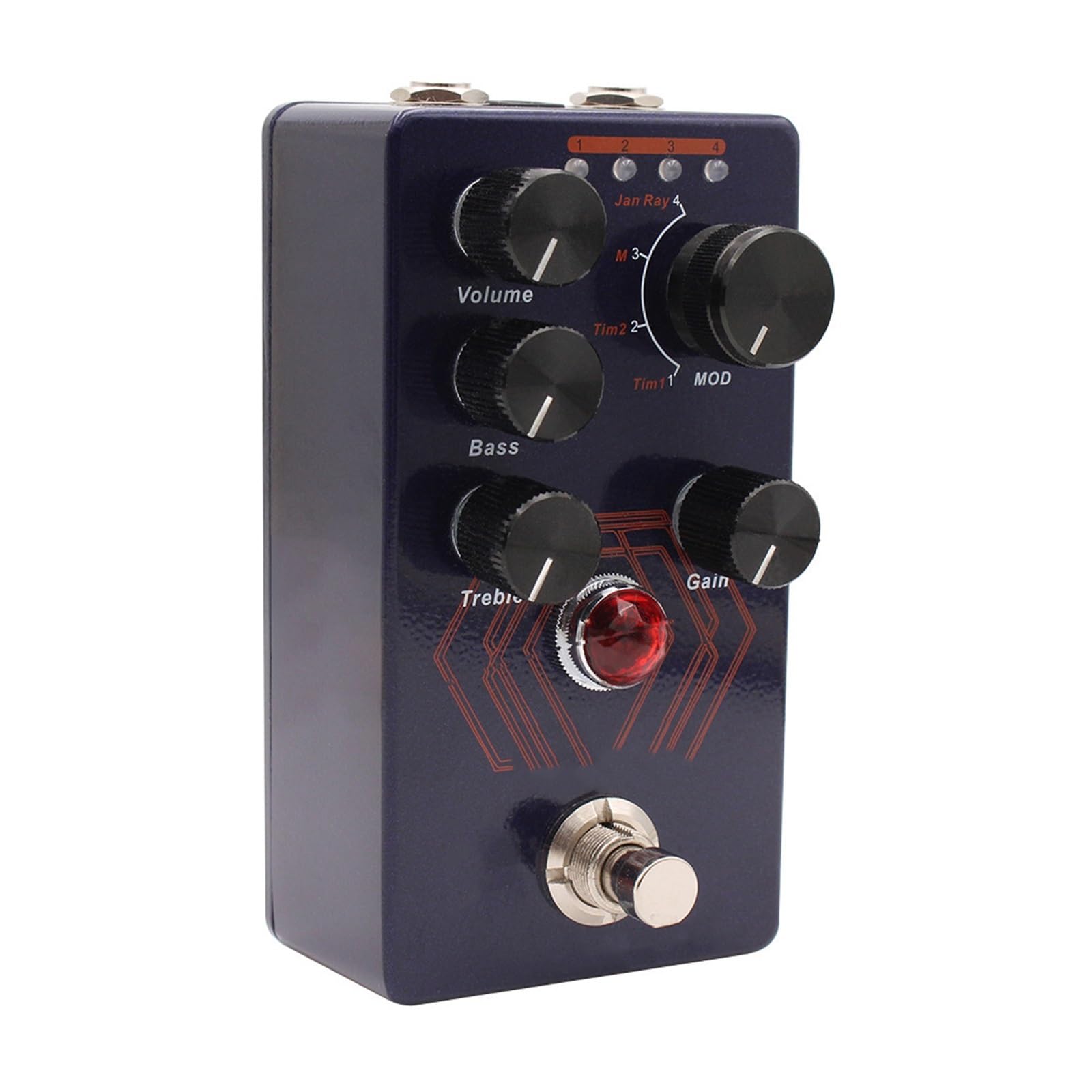 Efekt Gitarowy Overdrive Profesjonalne Akcesoria Fioletowy
