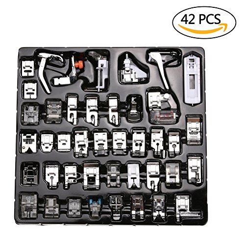 Kit 42 pies Máquina para coser perfecto accesorios Patchwork costura al prensatelas COMPATIBLES la Singer/Baby Lock/Brother/Janome/Elna/Toyota/New Home/Simplicity/Máquina dopo l 'año 1948