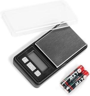 Generic Ultra Mini Scale, 200g x 0.01g Digital Pocket Scale, Grams and Oz 6 Units, Scale with LCD Display, Tare Full Capacity, Battery Included, Black