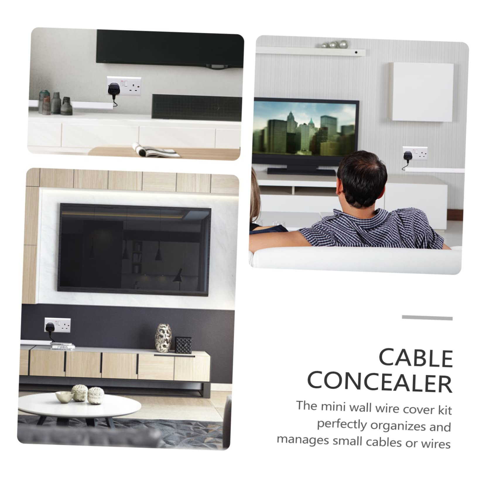 Housoutil Herramienta De Enrutamiento Canalea para Cables Gestión De Cables De Ocultador De para De Altavoz Ethernet y TV Pared