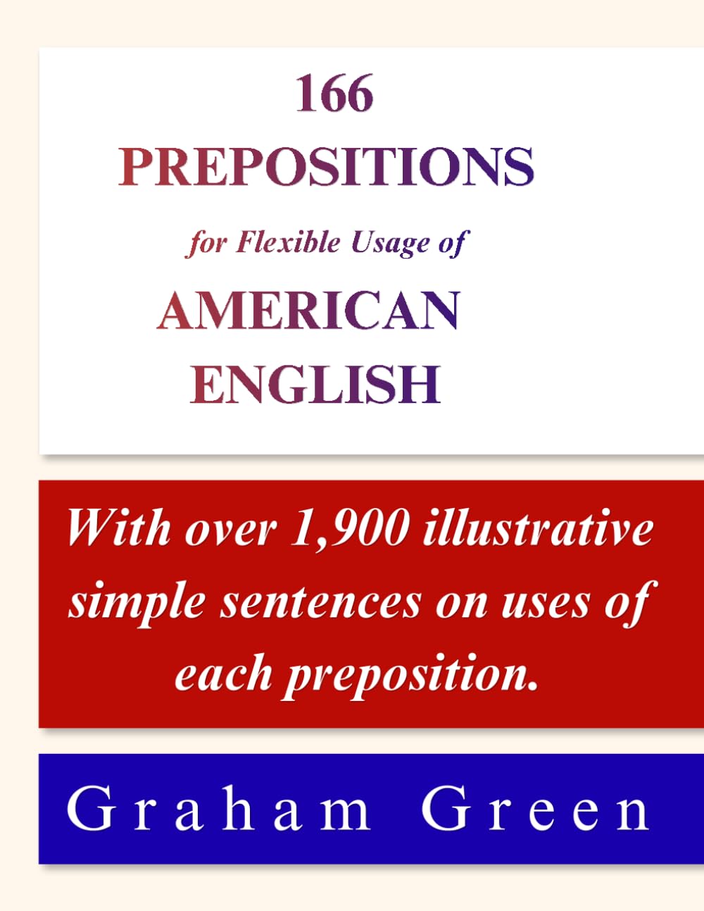 166 Prepositions for Flexible Usage of American English: With over 1,900 illustrative simple sentences on uses of each preposition.