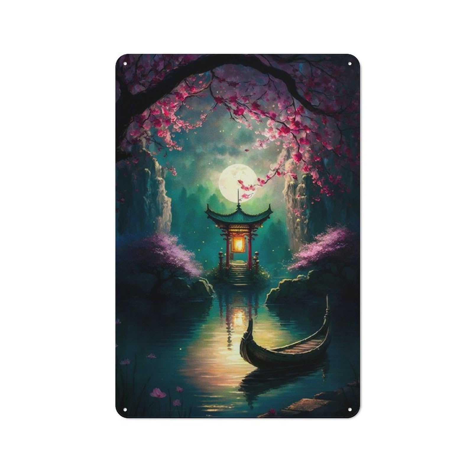 Junmoney The Lake Mystic Vintage Tin Sign 30X20cm With For Guest Room Or Hallway, For Themed Room Decoration, For Vintage Wall Decor Fans