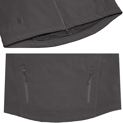 Miniatura 7 de FREE SOLDIER - Chaqueta táctica militar con capucha para hombre, de revestimiento suave, impermeable, para exteriores