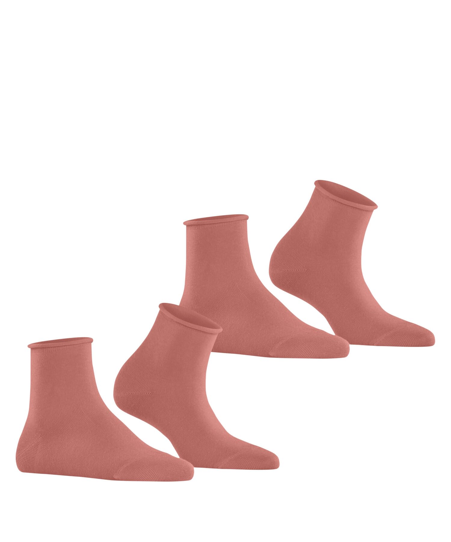 ESPRIT Kobiety Skarpety Basic Pure Multipack W Sso bawełna jednokolorowe 2 Pak, Różowy Peach 8796, 39-42