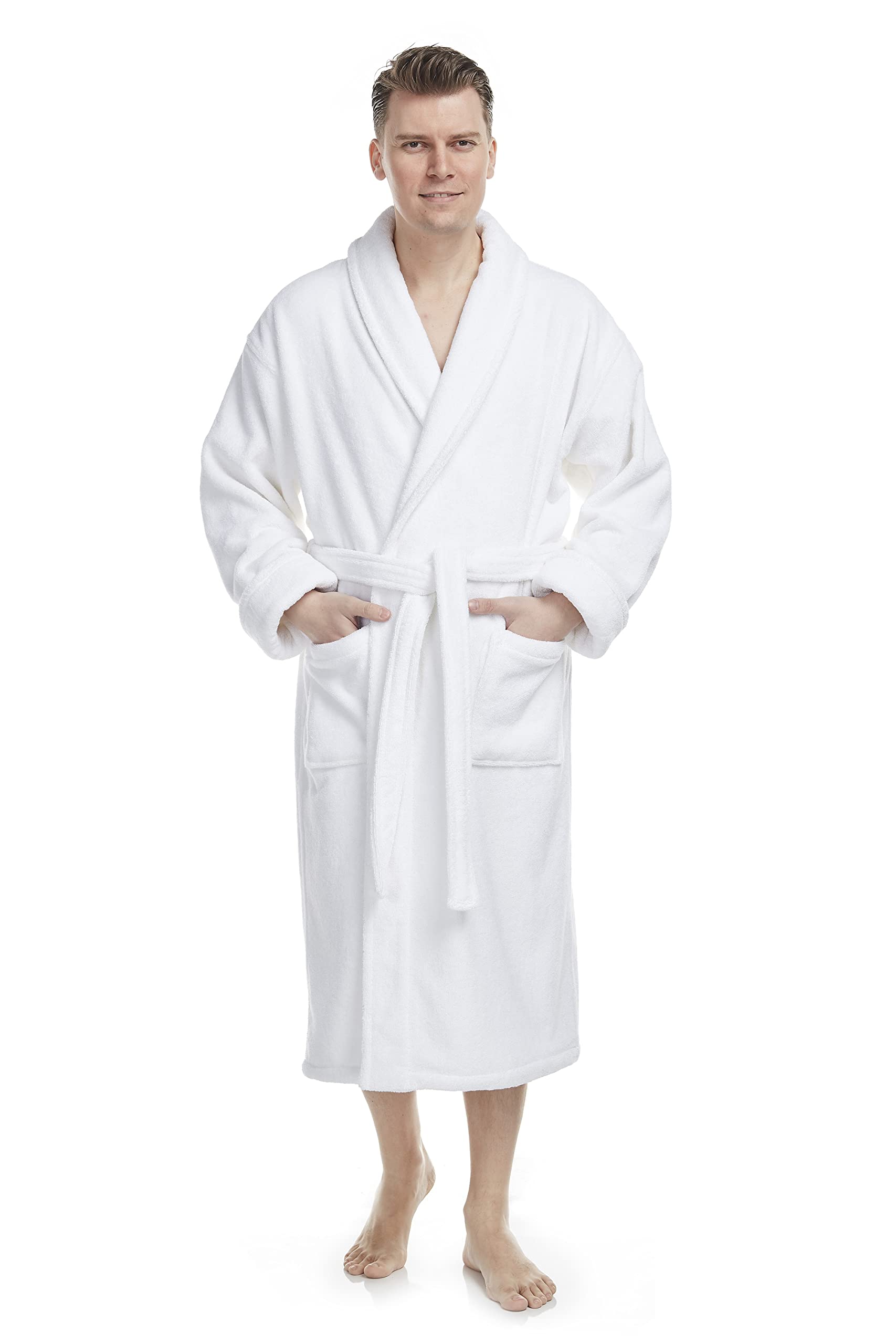 Arus Men's Deluxe Terry Cloth Turkish Cotton Bathrobe