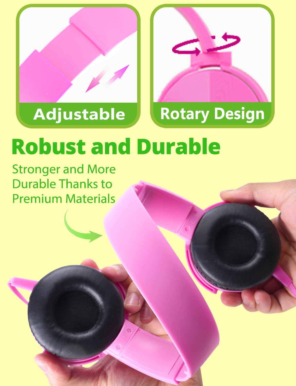 Confezione da 10 cuffie cablate per aule e bambini, per studenti scolastici K-12, cuffie on-ear multicolore con spina da 3,5 mm, perfette per scuole/biblioteche/musei