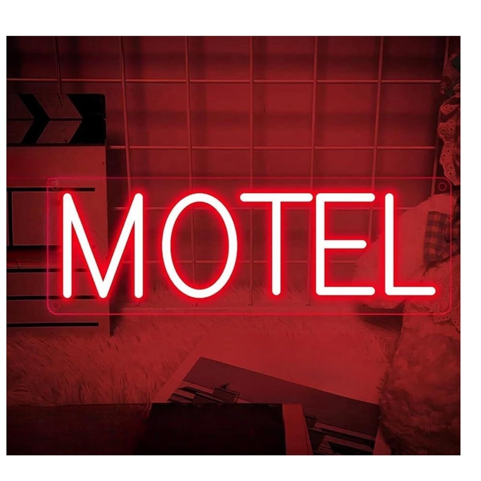 Aextroi neon Lights Sign Neon Sign Dimmable Motel Light, for Business,Wall Decoration(40cmx14cm Une)