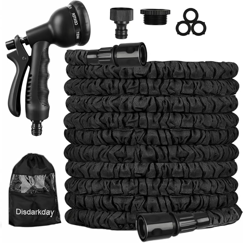 Tuyau d'Arrosage Extensible 15m/50FT, Garden Hose Flexible avec Noyau en Latex Haute Densité et Gain