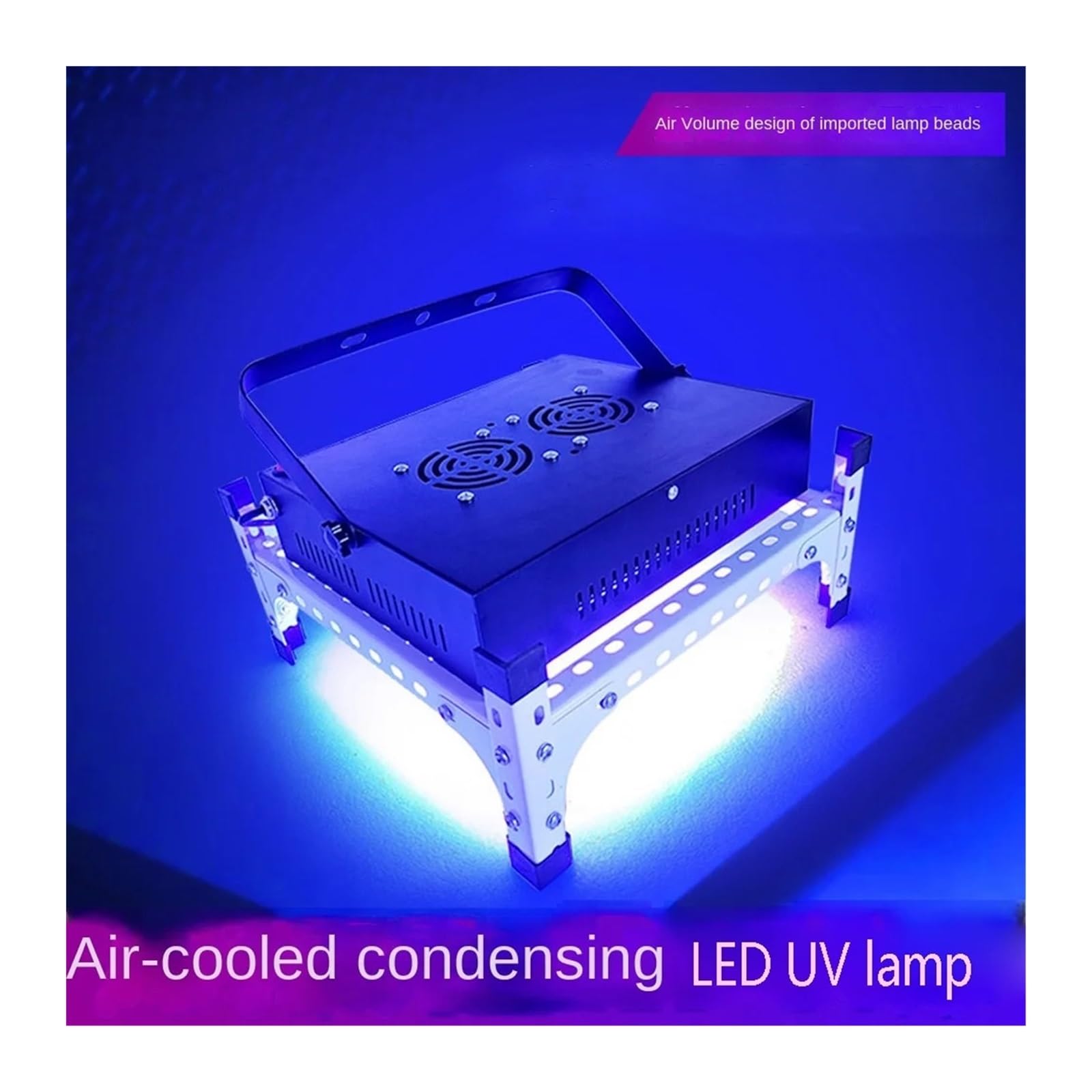 lámpara de curado UV, Foco Refrigerado Por Aire, Luz Púrpura, 365nm, 405nm, 395nm, Detección Fluorescente, Pegamento Sin Sombras, Lámpara De Curado UV Resina Aceite Verde(395nm,400W)